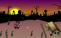 Shooting-game-with-zombies-near-a-cemetery